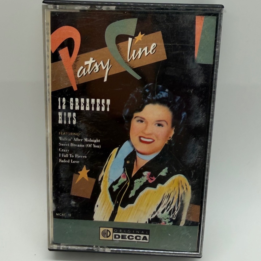 Patsy Cline 12 Greatest Hits Cassette Tape MCA Records MCAC 12 Country Music